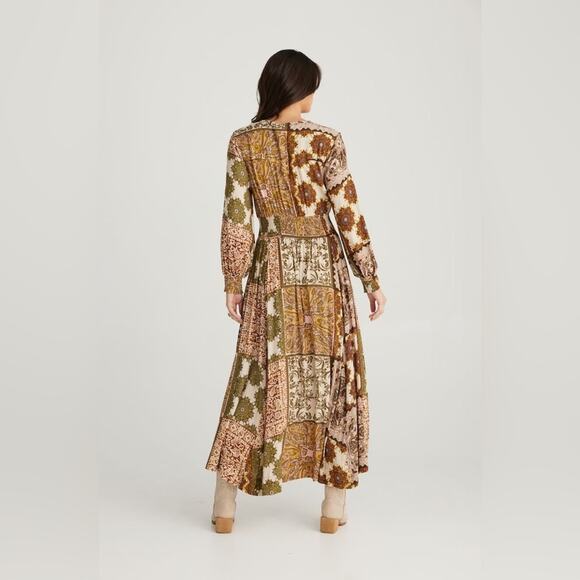 Talisman Halcyon Paisley Gardens Print Maxi Dress Size S - Picture 3 of 5